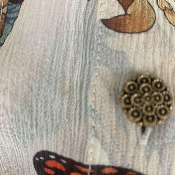 The Kooples Silk Butterfly Sheer Blouse Size XS - Picture 12 of 14